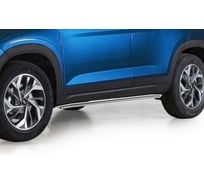 Защита порогов Rival d57 для Hyundai Creta II 2021-н.в., нерж. сталь, 2 шт. R.2315.005