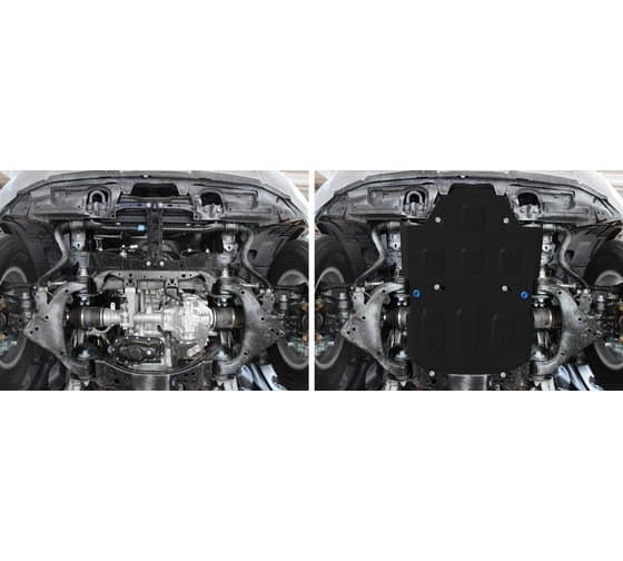 Защита радиатора и картера Rival для Toyota Land Cruiser 300 без KDSS 2021-, ST 1.8 мм 111.9551.1