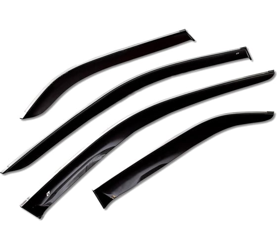 Дефлекторы боковых окон с хромированным молдингом BMW 3 Sd E90 2005-2012 COBRA TUNING B20605CR 1