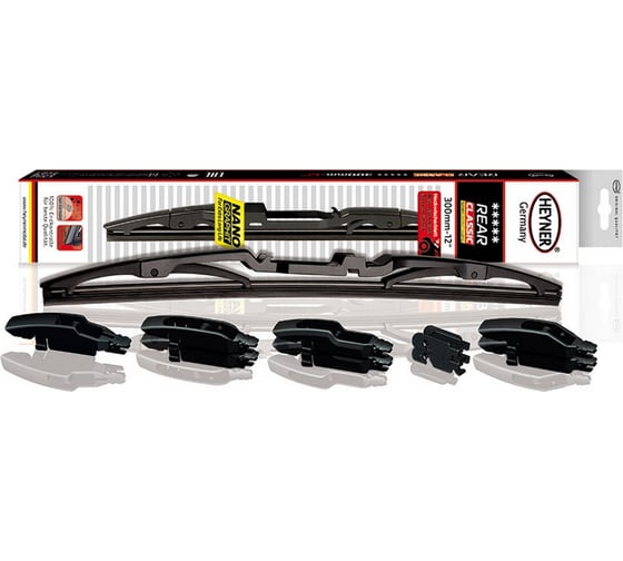 Щетка стеклоочистителя задняя REAR CLASSIC 12"/30 см, 5 адаптеров Heyner 001230