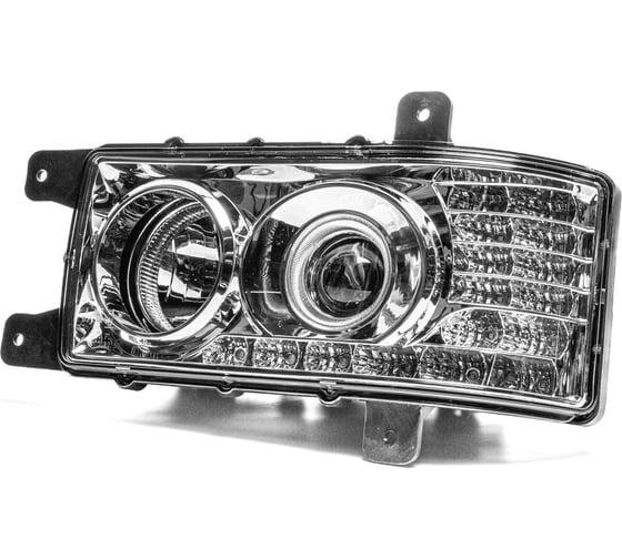 Блок-фара АВТОЭЛЕКТРИКА (12081) КАМАЗ-6520/6511/4308, левая, с ДХО, 16LED светодиодов Н/О 09.2112