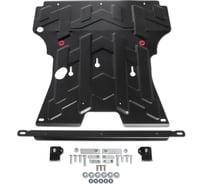 Защита картера и КПП АвтоБроня сталь, Audi A4 2008-2012 г.в., V - все/Audi A4 2012-2015 г.в. 111.00324.1