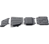 Защита радиатора, картера, КПП и РК Автоброня для Haval H9 2014-2017-н.в., сталь 1.8 мм, с крепежом K111.09418.1