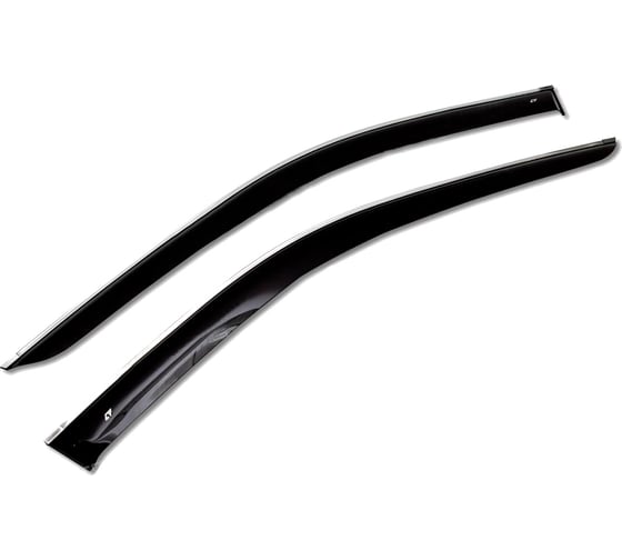 Дефлекторы боковых окон с хромированным молдингом Toyota Land Cruiser Prado 150 3d 2009-2014, 2014 EuroStandard COBRA TUNING TE27609CR 1