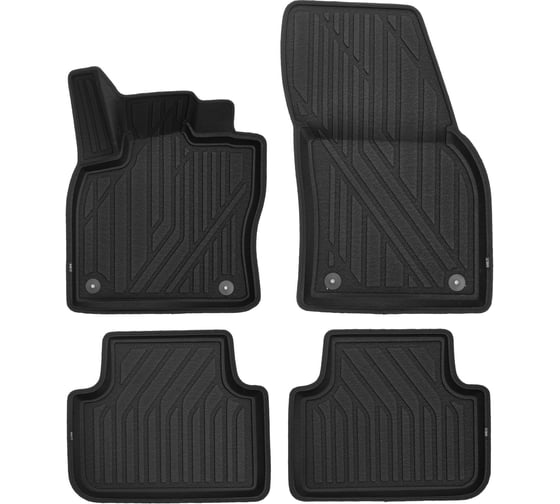 Коврики 3D KVEST для VOLKSWAGEN Tiguan 2018 - н.в., кросс., 4 шт. (черный) 3D01936510k 1