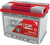 Аккумуляторная батарея Gladiator 62 А/ч, прямая полярность, тип вывода конус GEF6210