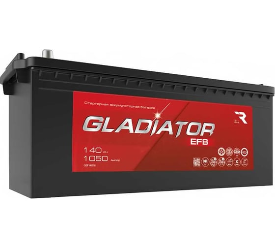 Аккумуляторная батарея Gladiator 140 А/ч, обратная полярность, тип вывода конус GEF14030