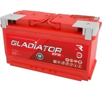 Аккумуляторная батарея Gladiator 110 А/ч, обратная полярность, тип вывода конус GEF11000