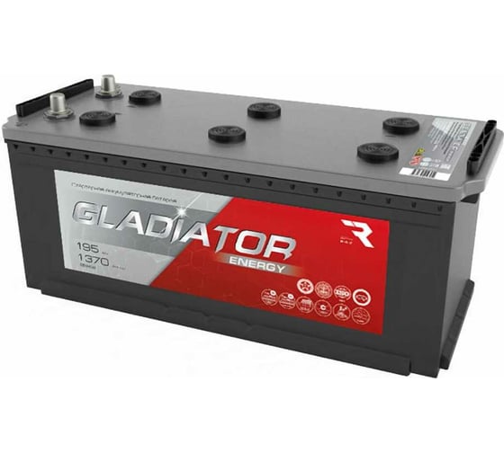 Аккумуляторная батарея Gladiator 195 А/ч, обратная полярность, тип вывода конус GEN19530