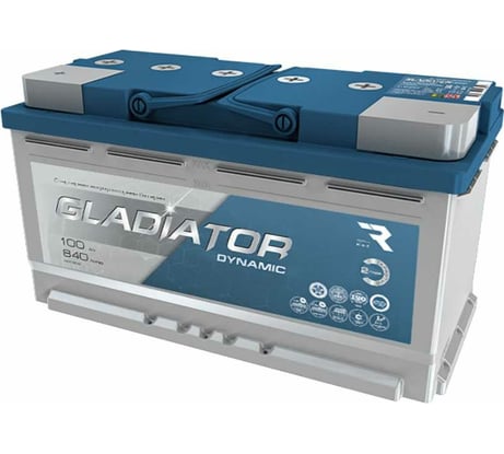 Аккумуляторная батарея Gladiator 100 А/ч, прямая полярность, тип вывода конус GDY10010