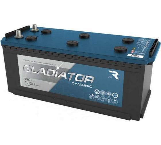 Аккумуляторная батарея Gladiator 190 А/ч, обратная полярность, тип вывода конус GDY19030