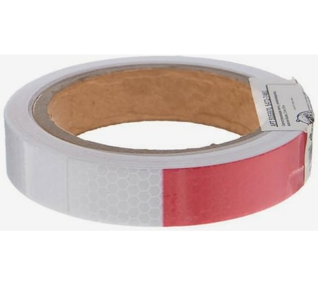 Светоотражающая самоклеящаяся лента СИМАЛЕНД красно-белая, 2 см х 8 м 5155970