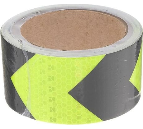 Светоотражающая самоклеящаяся лента СИМАЛЕНД черно-салатовая, 5 см х 5 м 5155974