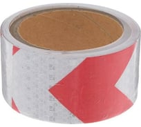 Светоотражающая самоклеящаяся лента СИМАЛЕНД красно-белая, 5 см х 5 м 5155975