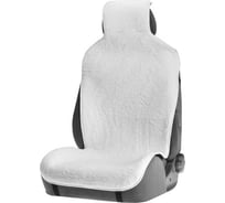 Накидка на сиденье СИМАЛЕНД натуральная шерсть, 145x55 см, белая 3909755