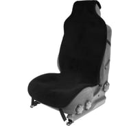 Накидка на сиденье СИМАЛЕНД натуральная шерсть, 145x55 см, черная 3909752