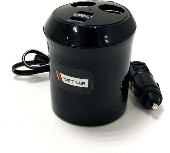 Разветвитель прикуривателя VETTLER SZU-4 2 гнезда + 2 порта USB SZU4