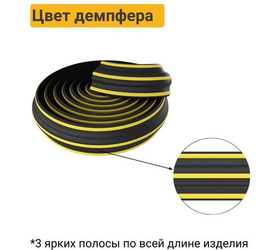 Демпфер для круглых колонн резиновый ТЕХНОЛОГИЯ 5000х160х15 мм ДКР-5000 00000005761