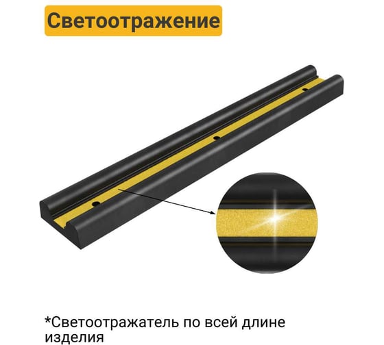 Демпфер стеновой резиновый ТЕХНОЛОГИЯ 1000x155x55 мм ДСР-1 00000003443