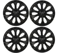 Колесные колпаки TORSO R15 ВОЛТЕК, черный глянец карбон, набор 4 шт. 2471882