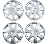 Колесные колпаки TORSO R15 ДЖОЙ, серебристый, карбон, набор 4 шт. 5060563