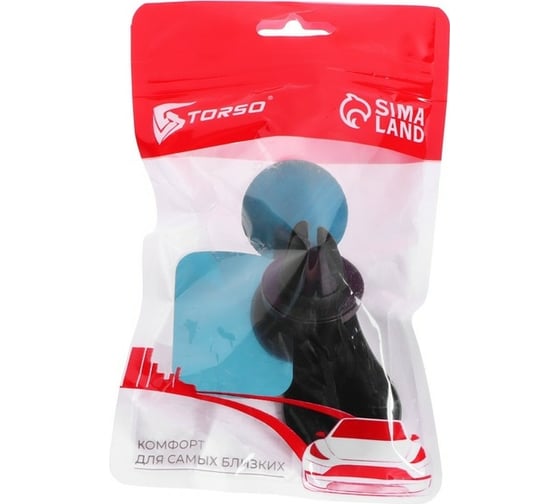 Держатель телефона TORSO LUXE в дефлектор, магнитный, черный хром 7351867