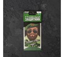 Ароматизатор в авто LUAZON Главный защитник, зеленый чай, 7.1x12.6 см 3132739