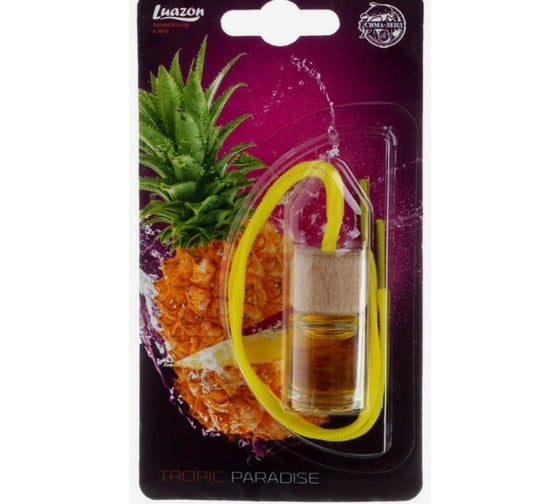 Ароматизатор на зеркало в бутылочке LUAZON Tropic paradise, тропик 3950535