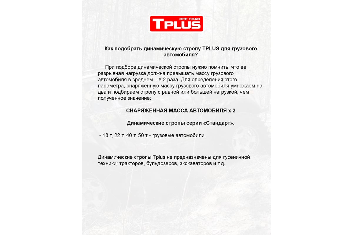 Динамическая стропа Tplus серия Стандарт 22 т, 12 м T001880 - выгодная  цена, отзывы, характеристики, 1 видео, фото - купить в Москве и РФ