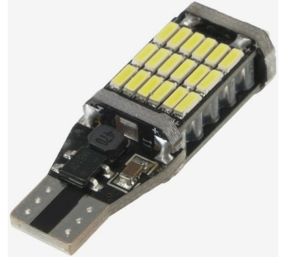 Светодиодная автолампа СИМАЛЕНД T10 W5W, 3 Вт, 45 LED, свечение белое 4777398