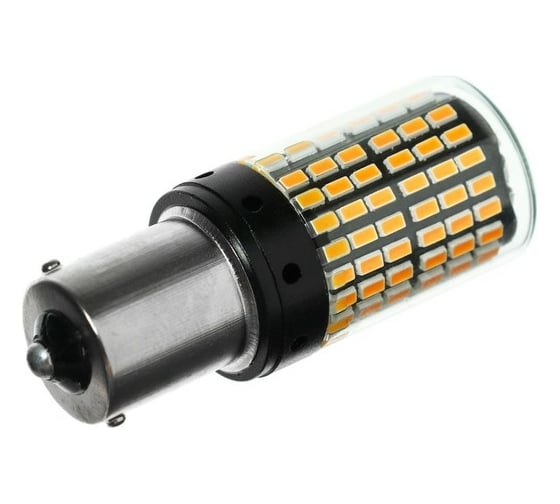 Светодиодная автолампа СИМАЛЕНД P21W 1156, 144 SMD, 12 В, свет оранжевый 7055976