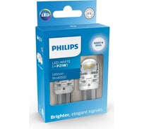 Автолампа PHILIPS P21W BA15S, LED WHITE Ultinon Pro6000, 6000 K, 250 Лм, 12 В 11498CU60x2