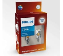Автолампа PHILIPS T10W W2.1 9.5d LED WHITE Ultinon Pro6000 6000K 110Лм 24V 24961CU60x2 24961CU60X2
