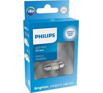 Автолампа PHILIPS C5W SV8.5/8 LED WHITE Ultinon Pro6000 LED 6000K 12V 11860CU60x1 11860CU60X1
