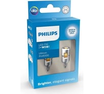 Автолампа PHILIPS T10W W2.1 9.5d LED WHITE Ultinon Pro6000 6000K 90Лм 12V 11961CU60x2 11961CU60X2
