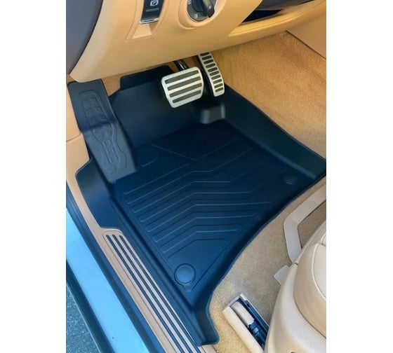 Коврики резиновые в салон SRTK 3D LUX для Porsche Cayenne 4-х зонный климат, 2010-2018 г.в. 3D.POR.CAY.4Z.10G.08x16