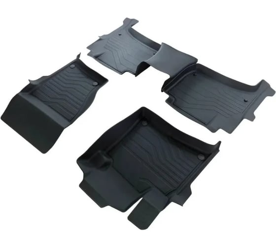 Резиновые коврики в салон SRTK 3D LUX для Porsche Cayenne, 2010-2018 г.в. 3D.POR.CAY.4Z.10G.08X16