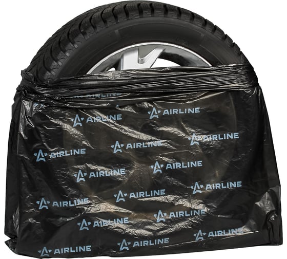 Мешки для колес Airline R12-22, PRO, ПНД повышенной прочности, 25 мкм, 115x115 см, комплект 4 шт., черный ADPB005