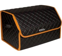 Сумка-органайзер в багажник Vicecar красная нить/оранжевый кант, логотип AMG VC902_оранжевый