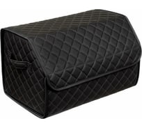 Сумка-органайзер в багажник Vicecar с серой нитью черный кант VC045_черный