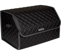 Сумка-органайзер в багажник Vicecar красная нить/темно-серый кант, логотип MAZDA VC915_темносерый