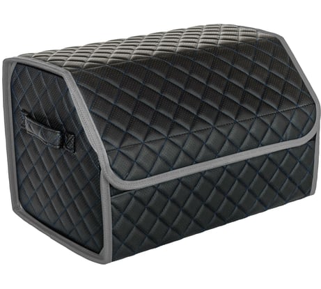 Автомобильный органайзер в багажник Vicecar синяя нить/светло-серый кант VC047_светлосерый