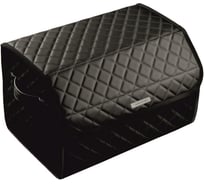 Сумка-органайзер в багажник Vicecar серая нить/черный кант, логотип TOYOTA VC028_черный