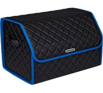 Сумка-органайзер в багажник Vicecar черная нить/темно-синий кант, логотип M версия VC814_темносиний