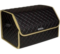 Сумка-органайзер в багажник Vicecar красная нить/бежевый кант, логотип S-LINE VC901_бежевый