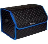 Сумка-органайзер в багажник Vicecar красная нить/темно-синий кант, логотип HONDA VC933_темносиний