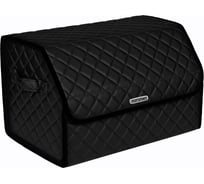Сумка-органайзер в багажник Vicecar черная нить/черный кант, логотип SSANG-YONG VC825_черный
