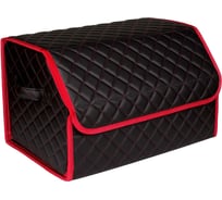 Автомобильный органайзер в багажник Vicecar красная нить/красный кант VC041_красный