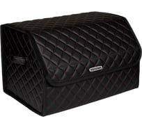 Сумка-органайзер в багажник Vicecar красная нить/черный кант, логотип Audi VC903_черный