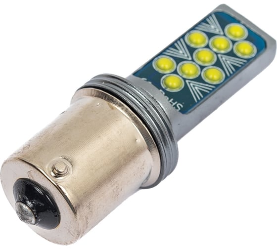 Автолампа SKYWAY диод S25 (P21W), 12V, 18 COB диодов, BA15s, 1-конт. белая S08201529